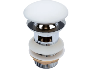 Донный клапан Aquane 333928 с переливом белый матовый